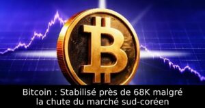 Bitcoin : Stabilisé près de 68K malgré la chute du marché sud-coréen