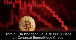 Bitcoin : Un Plongeon Sous 70 000 $ Dans un Contexte Énergétique Chaud