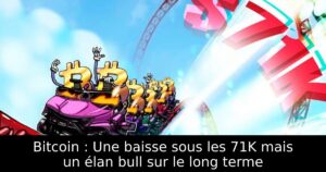 Bitcoin : Une baisse sous les 71K mais un élan bull sur le long terme