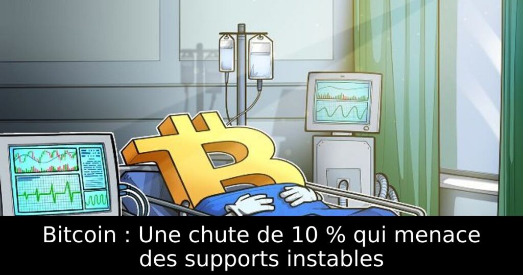 Bitcoin : Une chute de 10 % qui menace des supports instables