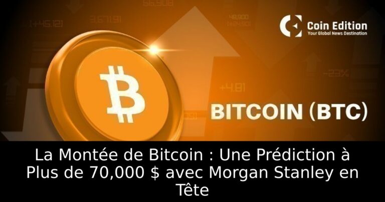 La Montée de Bitcoin : Une Prédiction à Plus de 70,000 $ avec Morgan Stanley en Tête