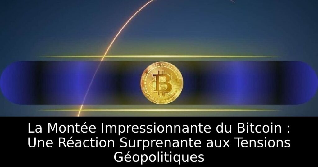 La Montée Impressionnante du Bitcoin : Une Réaction Surprenante aux Tensions Géopolitiques