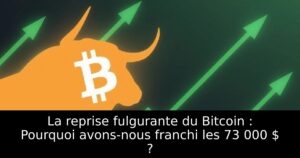 La reprise fulgurante du Bitcoin : Pourquoi avons-nous franchi les 73 000 $ ?