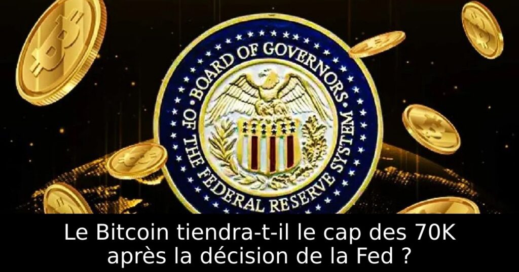 Le Bitcoin tiendra-t-il le cap des 70K après la décision de la Fed ?