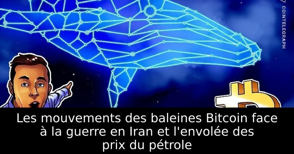 Les mouvements des baleines Bitcoin face à la guerre en Iran et l&rsquo;envolée des prix du pétrole