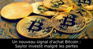 Un nouveau signal d&rsquo;achat Bitcoin : Saylor investit malgré les pertes