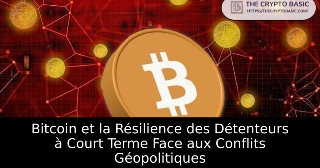 Bitcoin et la Résilience des Détenteurs à Court Terme Face aux Conflits Géopolitiques