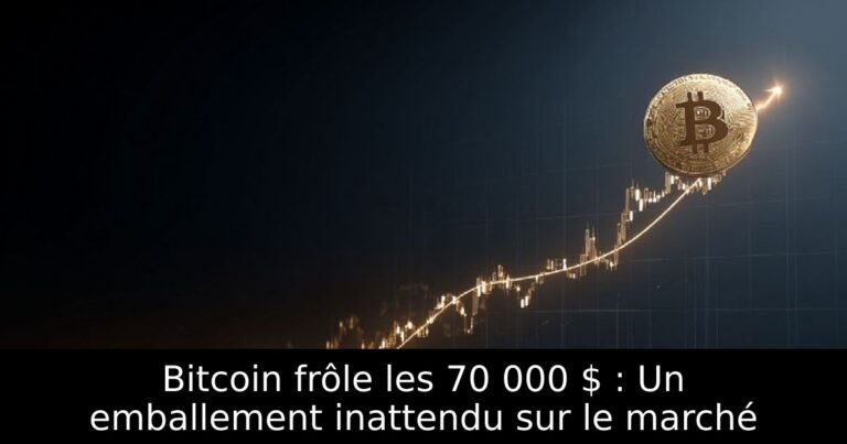 Bitcoin frôle les 70 000 $ : Un emballement inattendu sur le marché