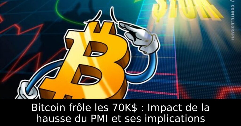 Bitcoin frôle les 70K$ : Impact de la hausse du PMI et ses implications
