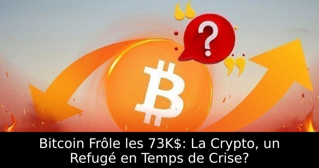 Bitcoin Frôle les 73K$: La Crypto, un Refugé en Temps de Crise?