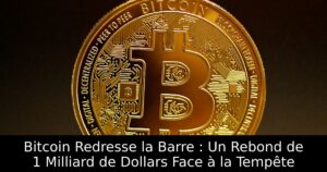 Bitcoin Redresse la Barre : Un Rebond de 1 Milliard de Dollars Face à la Tempête