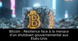 Bitcoin : Résilience face à la menace d&rsquo;un shutdown gouvernemental aux États-Unis