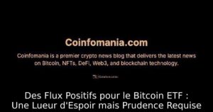 Des Flux Positifs pour le Bitcoin ETF : Une Lueur d&rsquo;Espoir mais Prudence Requise