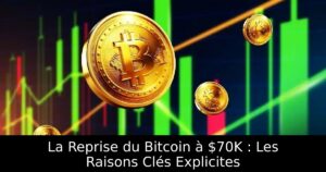 La Reprise du Bitcoin à $70K : Les Raisons Clés Explicites
