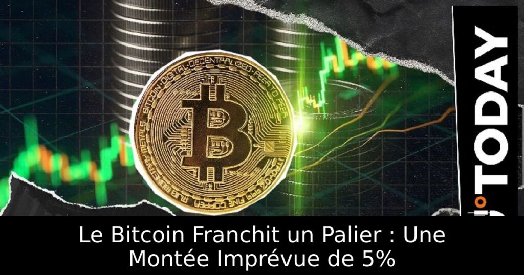 Le Bitcoin Franchit un Palier : Une Montée Imprévue de 5%
