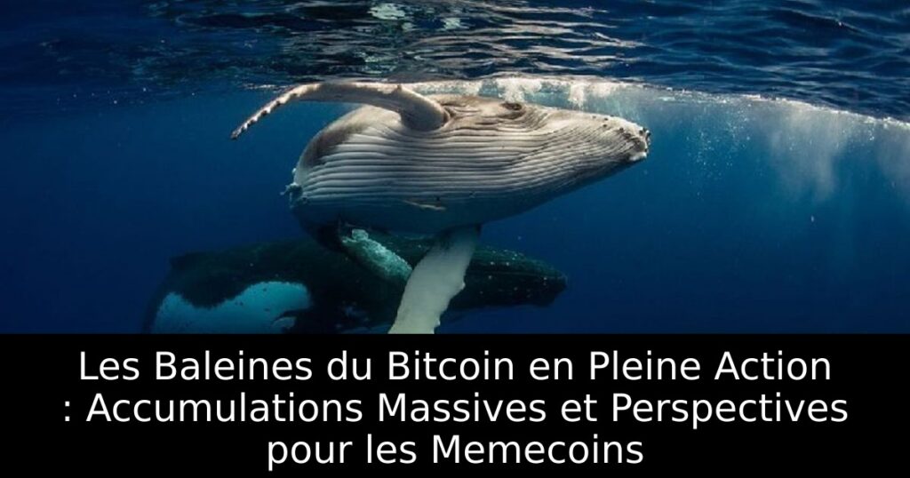 Les Baleines du Bitcoin en Pleine Action : Accumulations Massives et Perspectives pour les Memecoins