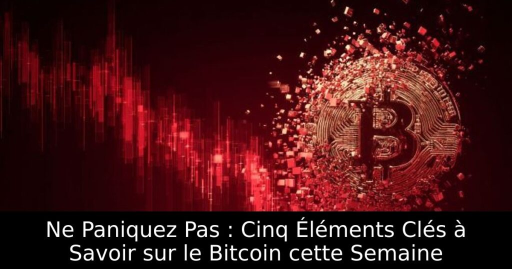 Ne Paniquez Pas : Cinq Éléments Clés à Savoir sur le Bitcoin cette Semaine