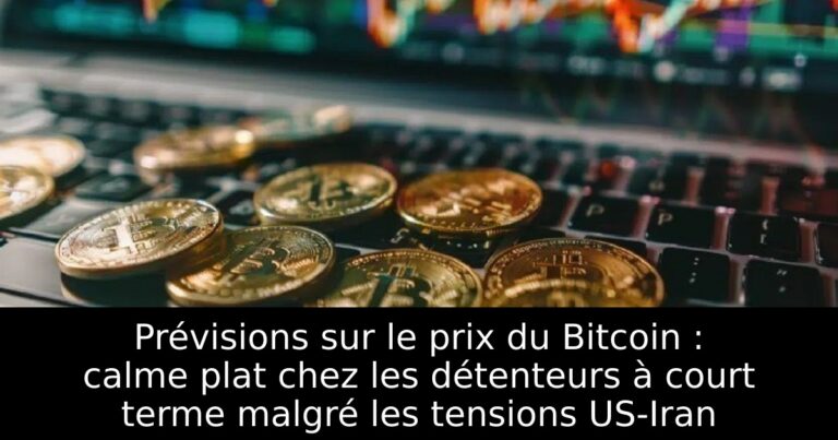 Prévisions sur le prix du Bitcoin : calme plat chez les détenteurs à court terme malgré les tensions US-Iran