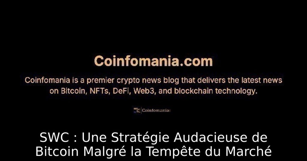 SWC : Une Stratégie Audacieuse de Bitcoin Malgré la Tempête du Marché