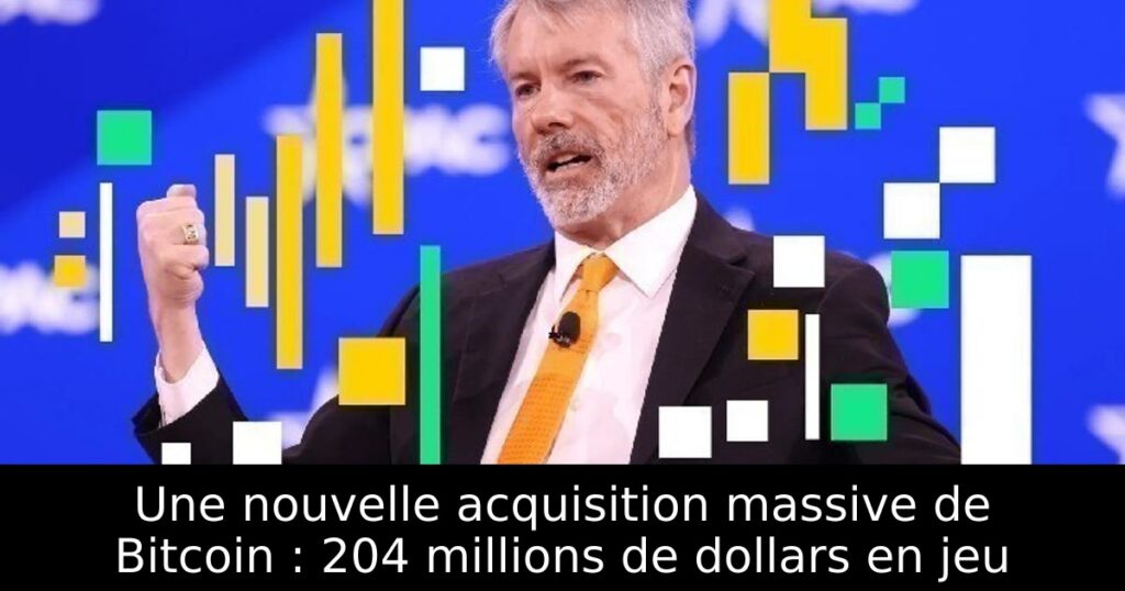 Une nouvelle acquisition massive de Bitcoin : 204 millions de dollars en jeu