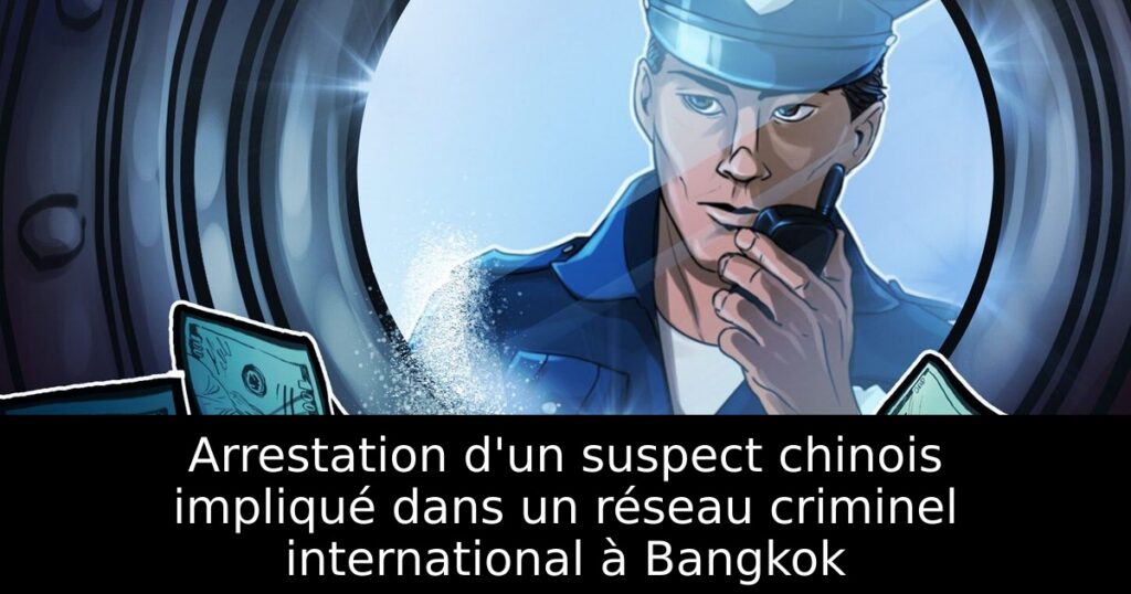 Arrestation d&rsquo;un suspect chinois impliqué dans un réseau criminel international à Bangkok
