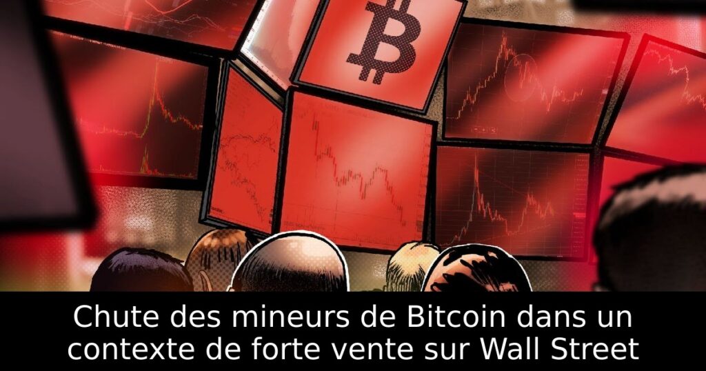Chute des mineurs de Bitcoin dans un contexte de forte vente sur Wall Street