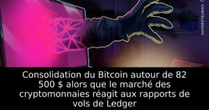 Consolidation du Bitcoin autour de 82 500 $ alors que le marché des cryptomonnaies réagit aux rapports de vols de Ledger