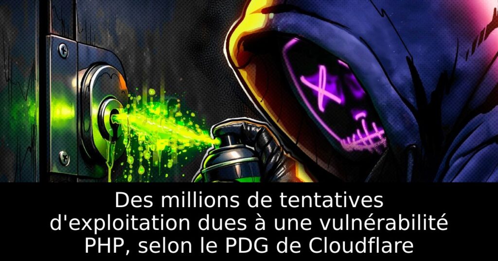 Des millions de tentatives d&rsquo;exploitation dues à une vulnérabilité PHP, selon le PDG de Cloudflare