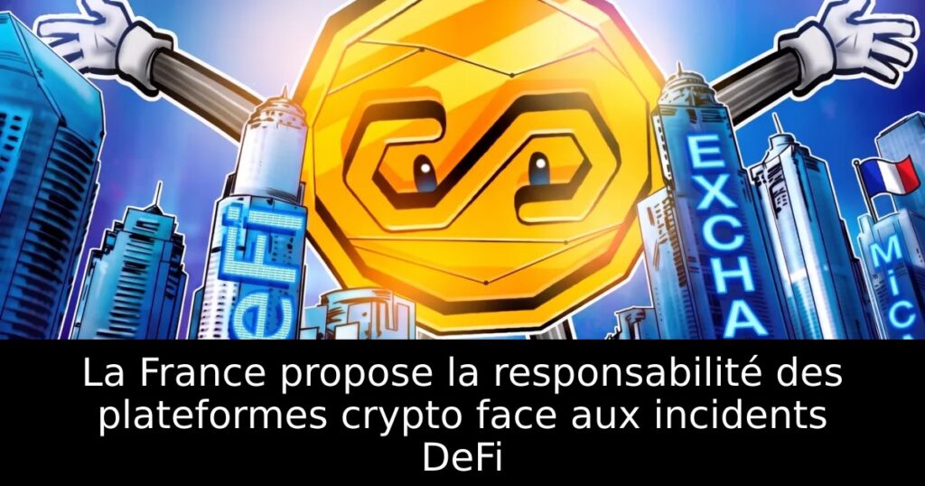 La France propose la responsabilité des plateformes crypto face aux incidents DeFi