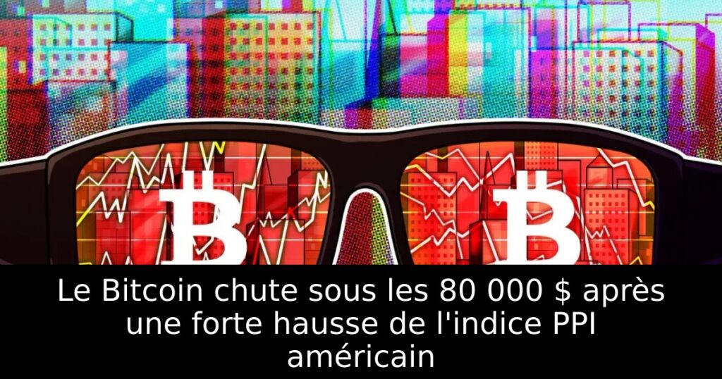 Le Bitcoin chute sous les 80 000 $ après une forte hausse de l&rsquo;indice PPI américain