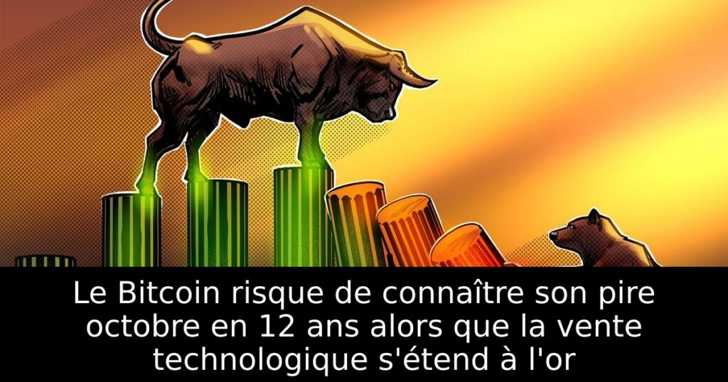 Le Bitcoin risque de connaître son pire octobre en 12 ans alors que la vente technologique s&rsquo;étend à l&rsquo;or