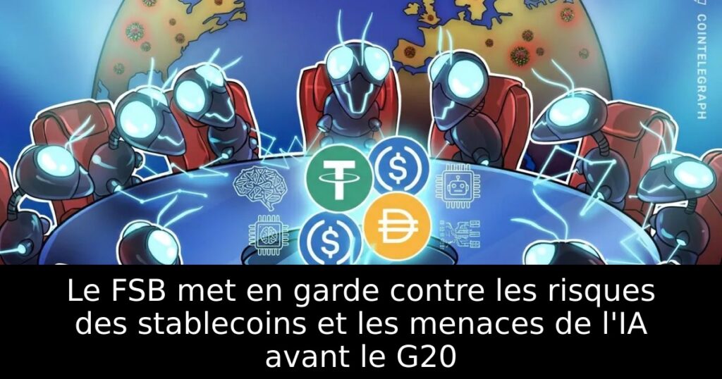 Le FSB met en garde contre les risques des stablecoins et les menaces de l&rsquo;IA avant le G20