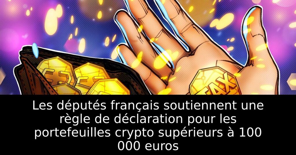 Les députés français soutiennent une règle de déclaration pour les portefeuilles crypto supérieurs à 100 000 euros