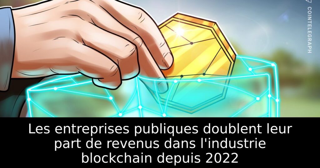 Les entreprises publiques doublent leur part de revenus dans l&rsquo;industrie blockchain depuis 2022
