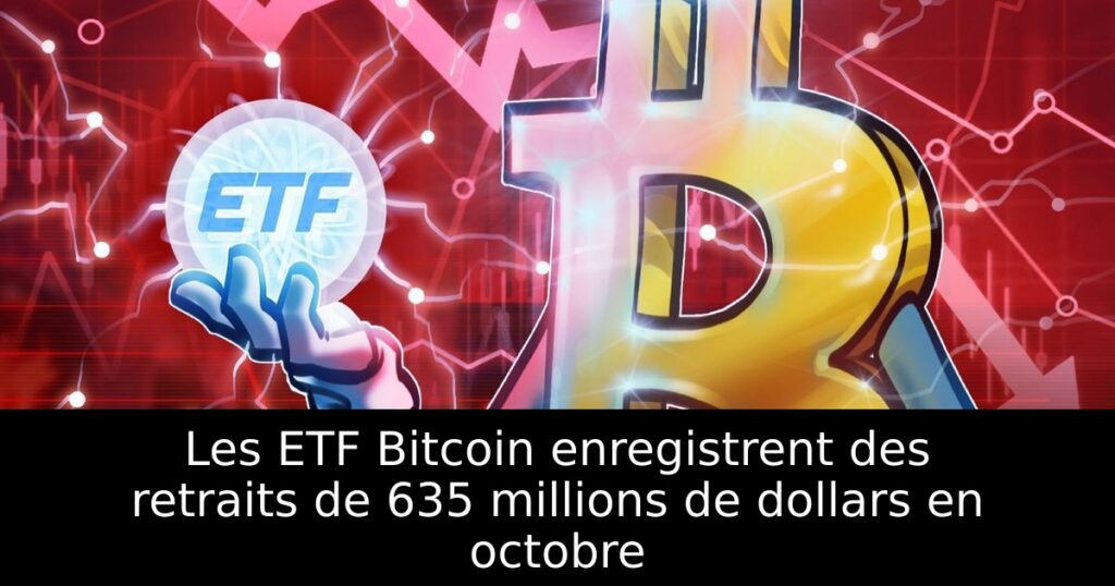 Les ETF Bitcoin enregistrent des retraits de 635 millions de dollars en octobre
