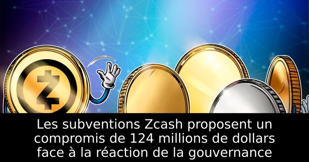 Les subventions Zcash proposent un compromis de 124 millions de dollars face à la réaction de la gouvernance