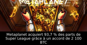 Metaplanet acquiert 93,7 % des parts de Super League grâce à un accord de 2 100 BTC