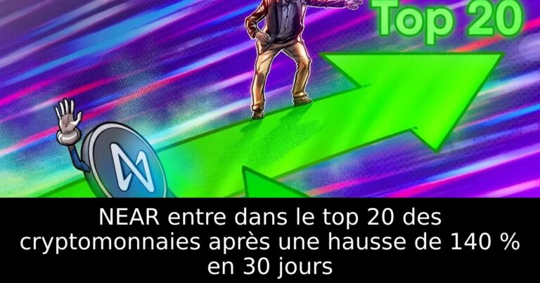 NEAR entre dans le top 20 des cryptomonnaies après une hausse de 140 % en 30 jours