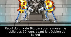 Recul du prix du Bitcoin sous la moyenne mobile des 50 jours avant la décision de la Fed