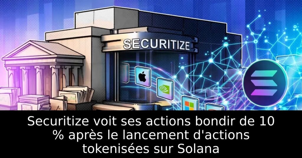 Securitize voit ses actions bondir de 10 % après le lancement d&rsquo;actions tokenisées sur Solana