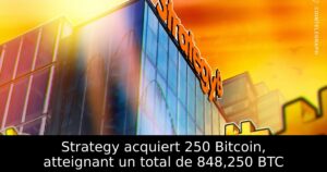 Strategy acquiert 250 Bitcoin, atteignant un total de 848,250 BTC