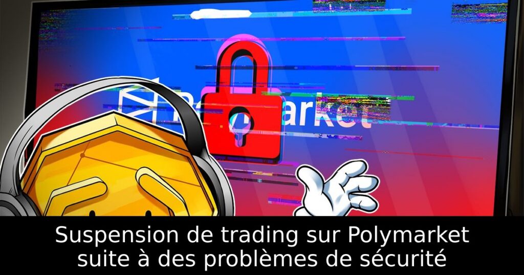 Suspension de trading sur Polymarket suite à des problèmes de sécurité