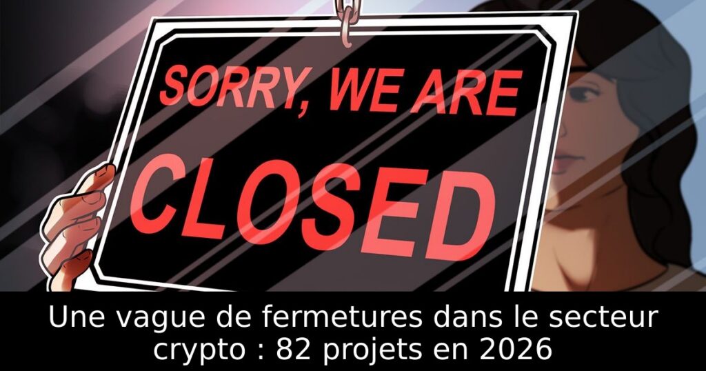 Une vague de fermetures dans le secteur crypto : 82 projets en 2026